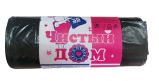 Мешки для мусора 35л 30шт/рулон 48см*56см 8мкм ПНД с этикеткой РБ