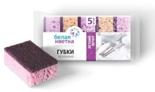 Губки кухонные "Летний вечер" 5шт/уп.,90х60х35 мм, Беларусь