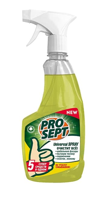 Средство для поверхностей Prosept Universal Spray 0,5 л с триггером, 105-00, РФ