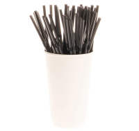 Трубочки для коктейля ГОФР. ЧЕРНЫЕ d=5мм L=210 мм