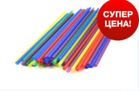 Трубочки для коктейля ПРЯМЫЕ ЦВЕТНЫЕ d=8мм