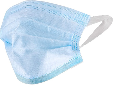 маска одноразов голуб